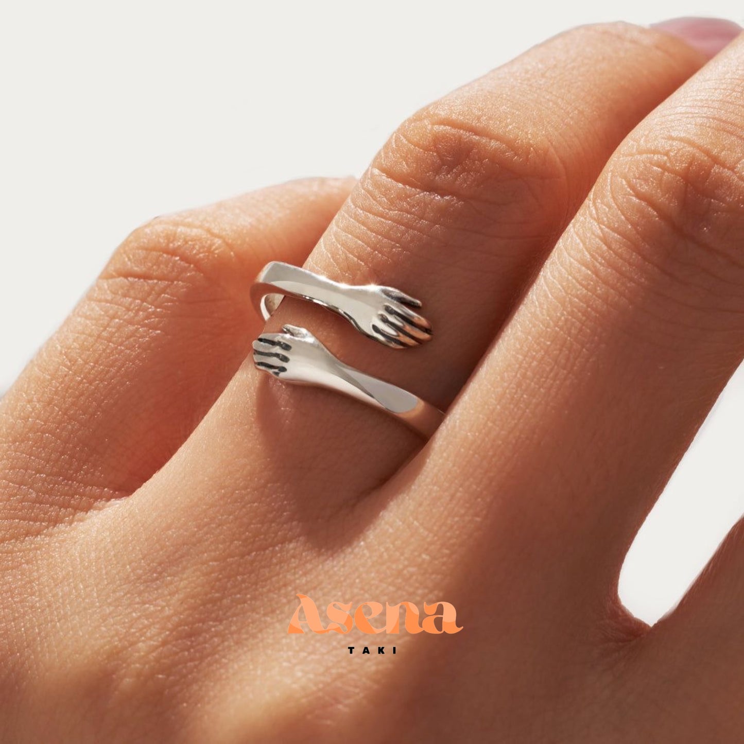 14 Ayar Altın Kaplama Sarılma Yüzüğü (Unisex)