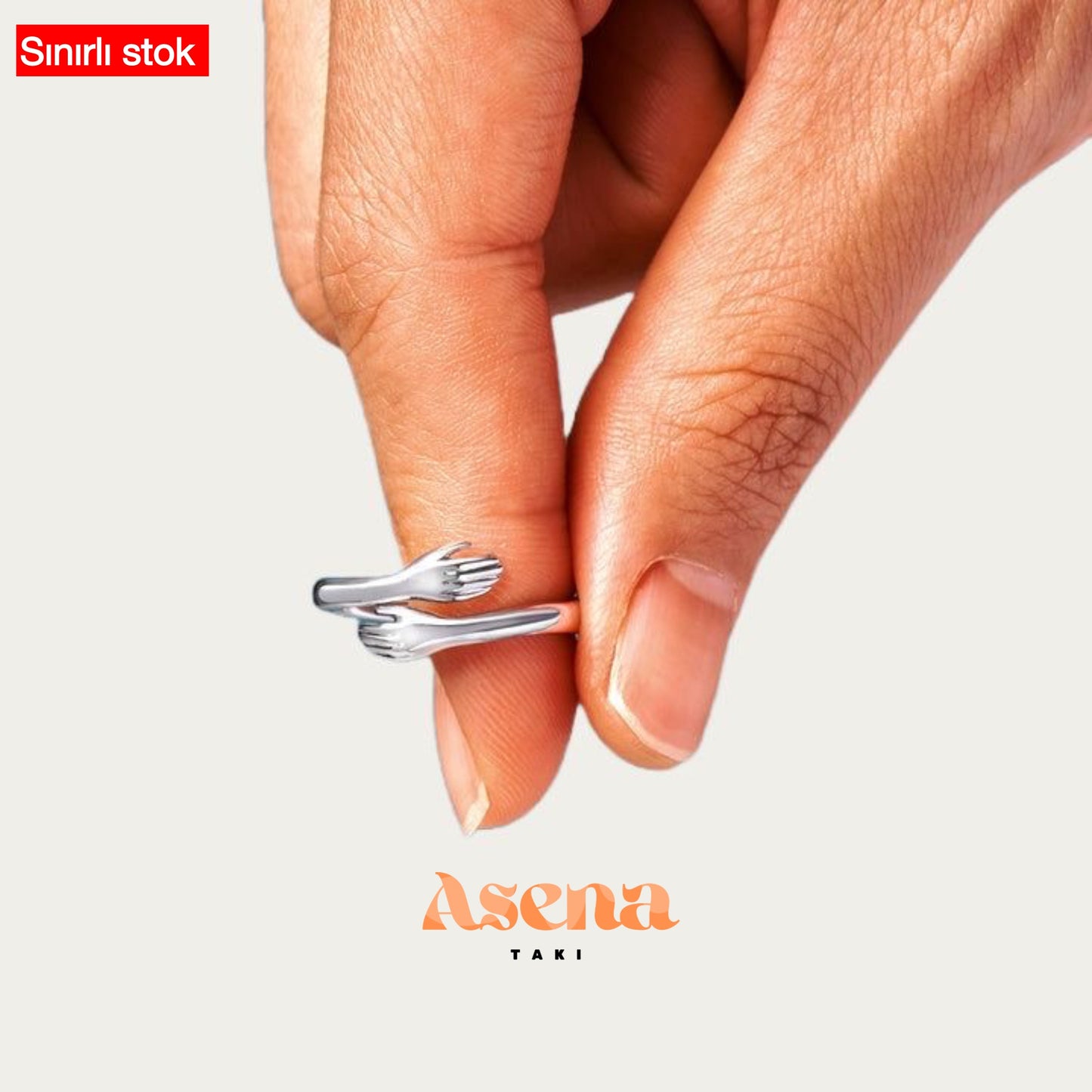 14 Ayar Altın Kaplama Sarılma Yüzüğü (Unisex)
